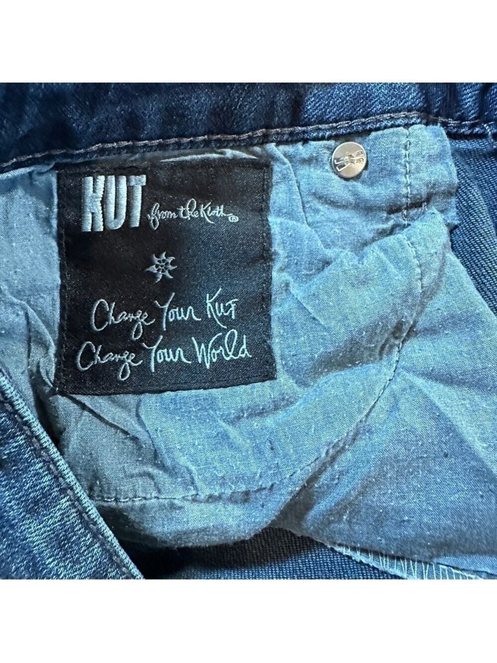 Kut from the Kloth Dark Blue Straight Leg Jeans - Size 6 - Picture 10 of 12